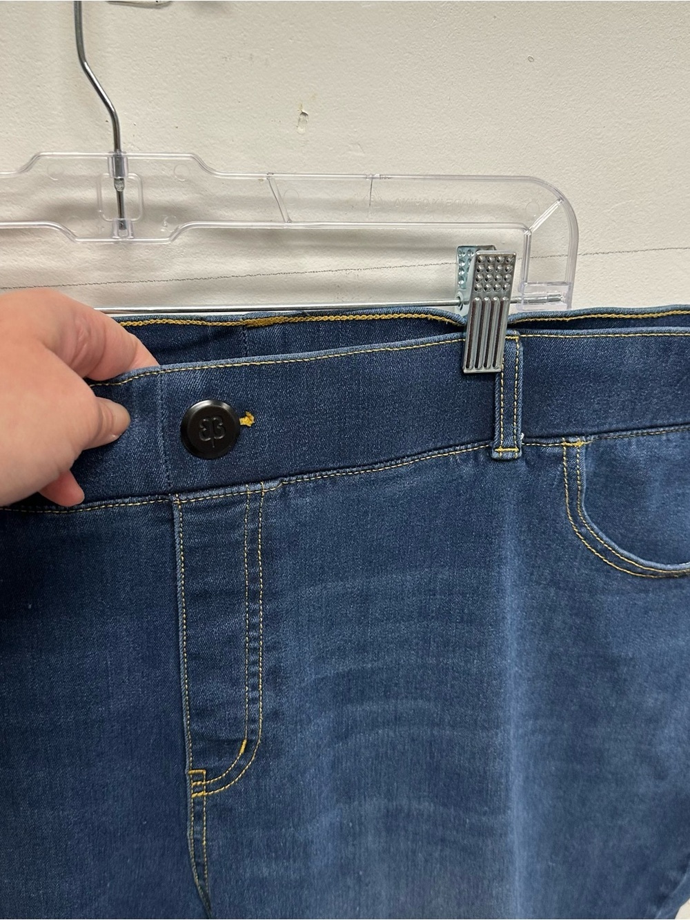 Betabrand women’s pull on jeans size 3x bootcut dark wash stretchy - Picture 5 of 8